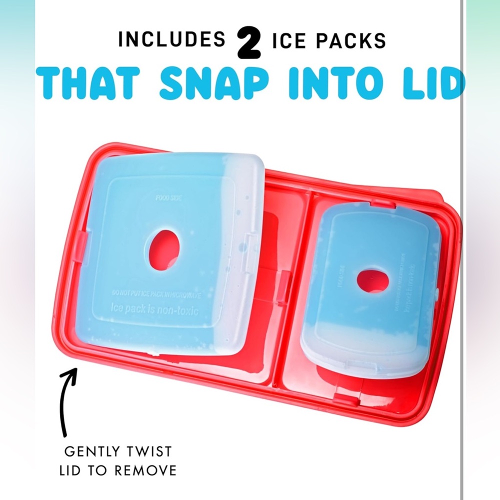 Fit & Fresh Collection Multi-Flex Bento Box with 2 Removeable Ice Packs - Picture 3 of 5